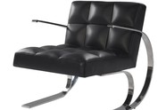 Eleganter schwarz Sessel DARIA