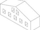 Abdeckziegel-Mauer 2-fach abgeschrägt